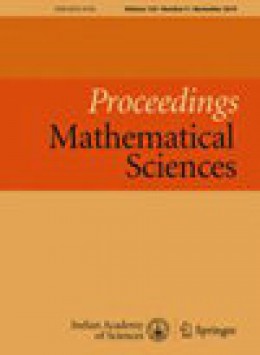 Proceedings Of The Indian Academy Of Sciences-mathematical Sciences