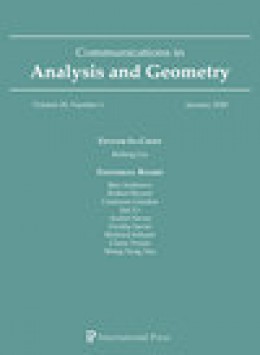 Communications In Analysis And Geometry