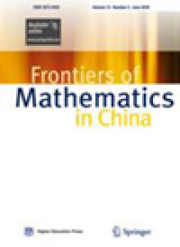 Frontiers Of Mathematics In China