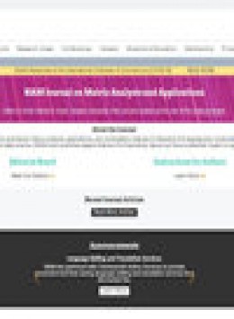 Siam Journal On Matrix Analysis And Applications