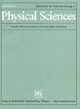 Zeitschrift Fur Naturforschung Section A-a Journal Of Physical Sciences