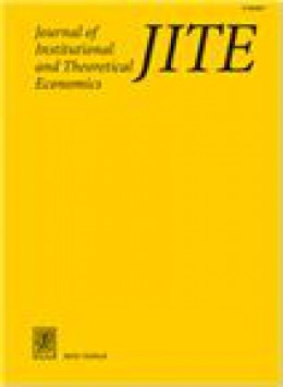 Journal Of Institutional And Theoretical Economics-zeitschrift Fur Die Gesamte S