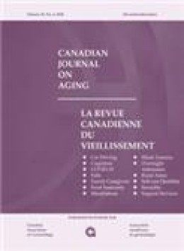 Canadian Journal On Aging-revue Canadienne Du Vieillissement