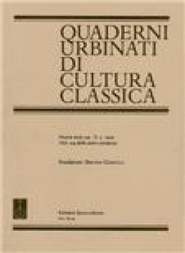 Quaderni Urbinati Di Cultura Classica