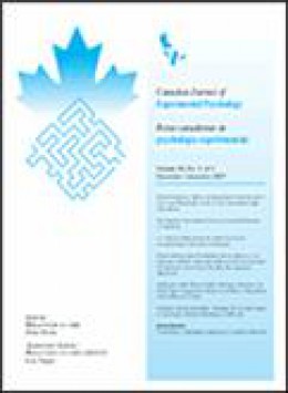 Canadian Journal Of Experimental Psychology-revue Canadienne De Psychologie Expe